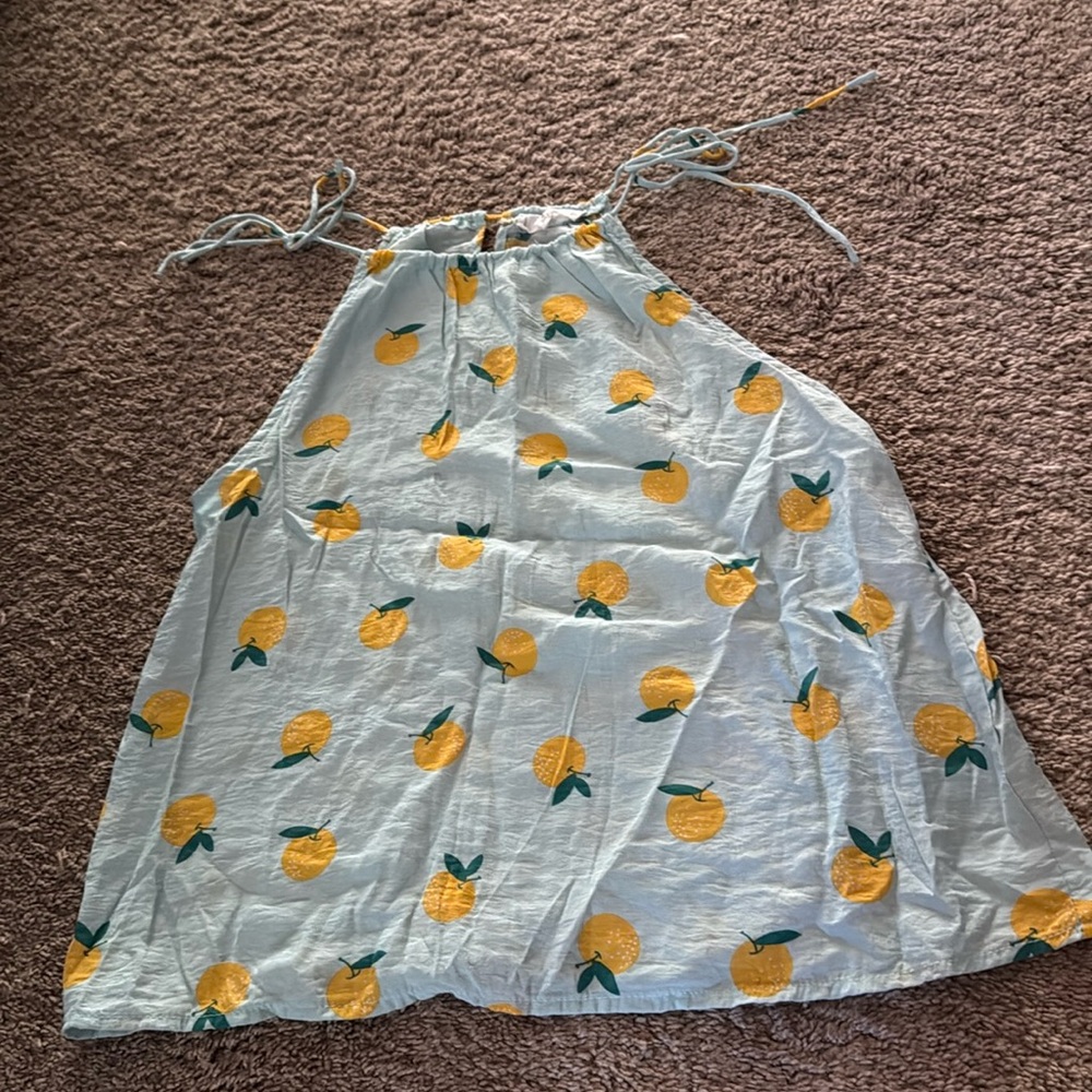 Light blue with lemons tank top